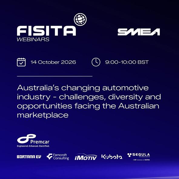 FISITA webinaari 14.10.2026 Australian muuttuvasta autoteollisuudesta