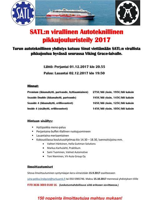 SATL:n virallinen Autoteknillinen pikkujouluristeily 2017