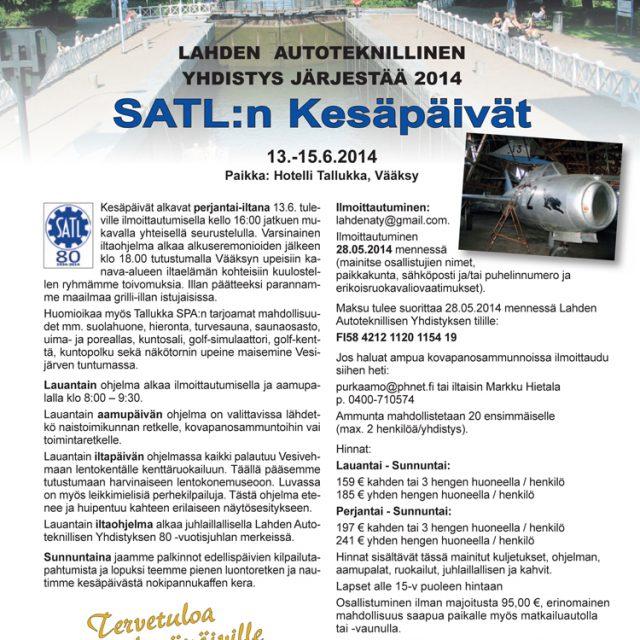 SATL:n Kesäpäivät 13.-15.6.2014 Vääksyssä