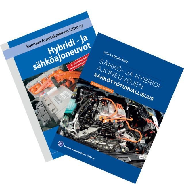 Hybridi- ja sähköajoneuvot ja Sähkö- ja hybridiautojen sähkötyöturvallisuus -kirjat yhdessä edullisemmin