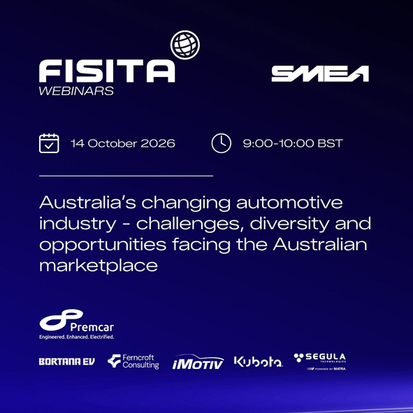 FISITA webinaari 14.10.2026 Australian muuttuvasta autoteollisuudesta